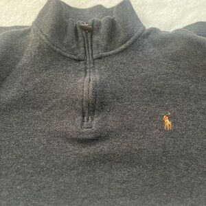 Polo by Ralph Lauren Men's Charcoal Zip-Up Sweater